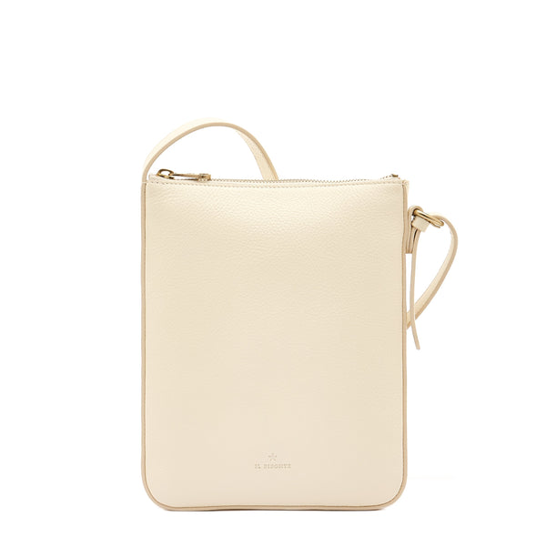 Modulo | Women's crossbody bag in leather color white