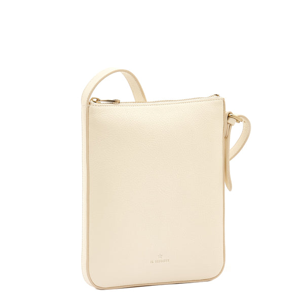 Modulo | Women's crossbody bag in leather color white