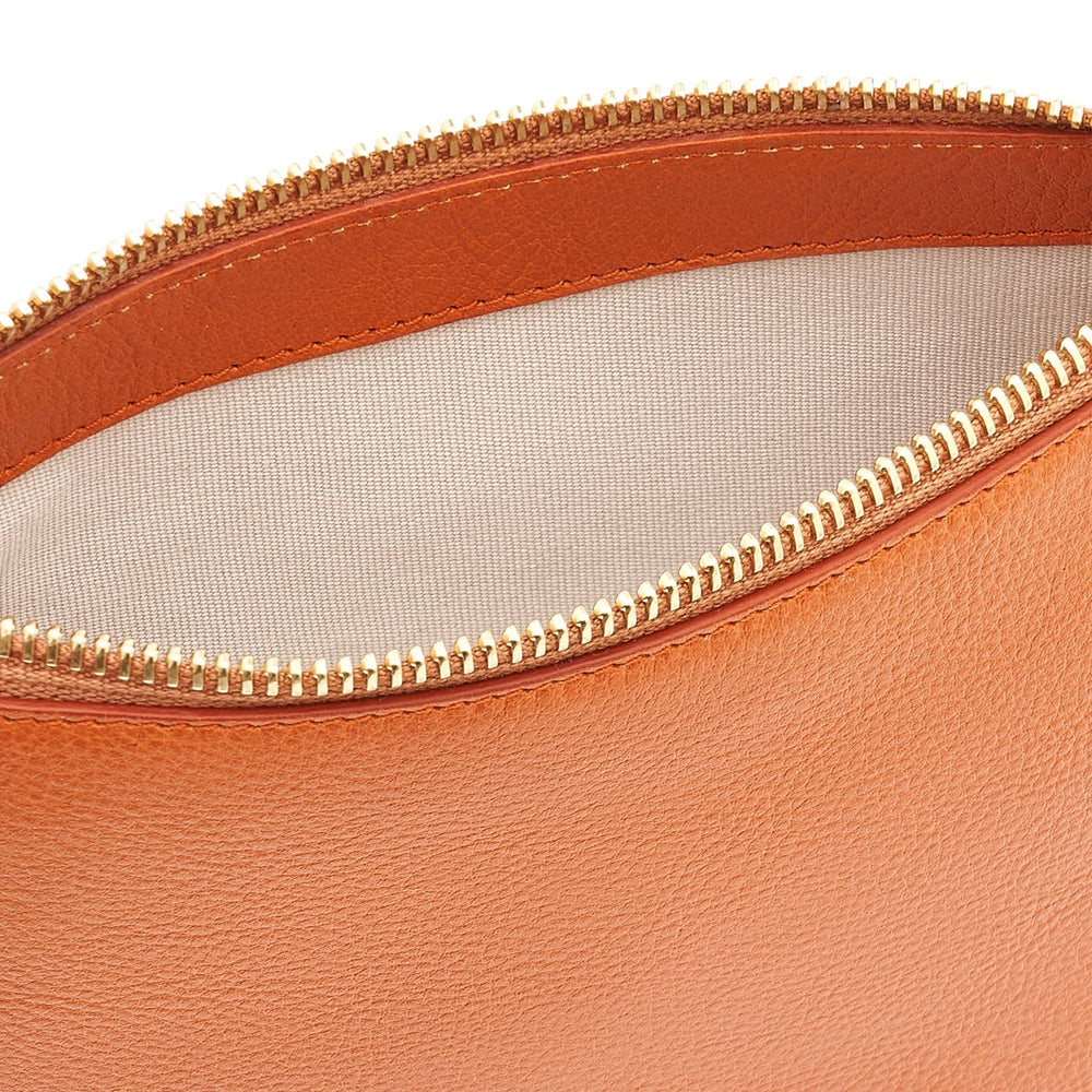 Modulo | Women's crossbody bag in leather color caramel