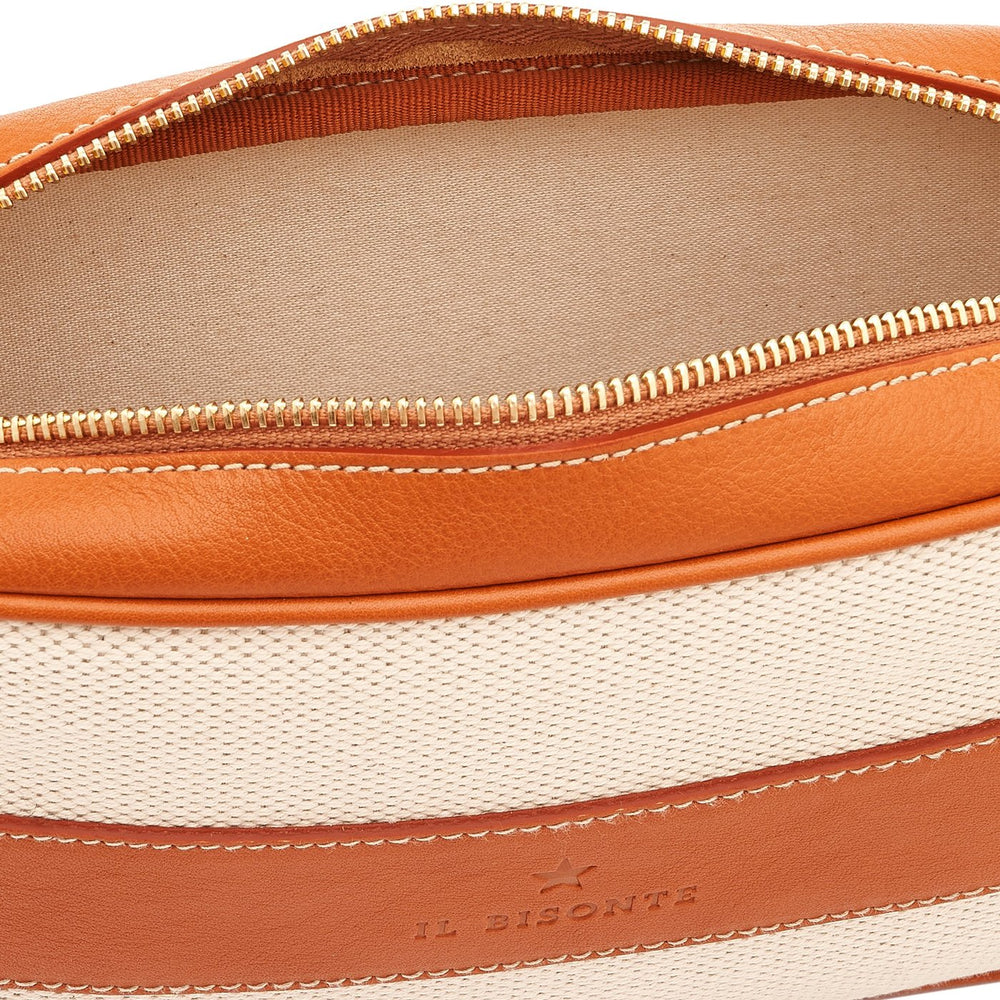 Marini | Sac bandouliere pour femme en tissu couleur naturel /caramel