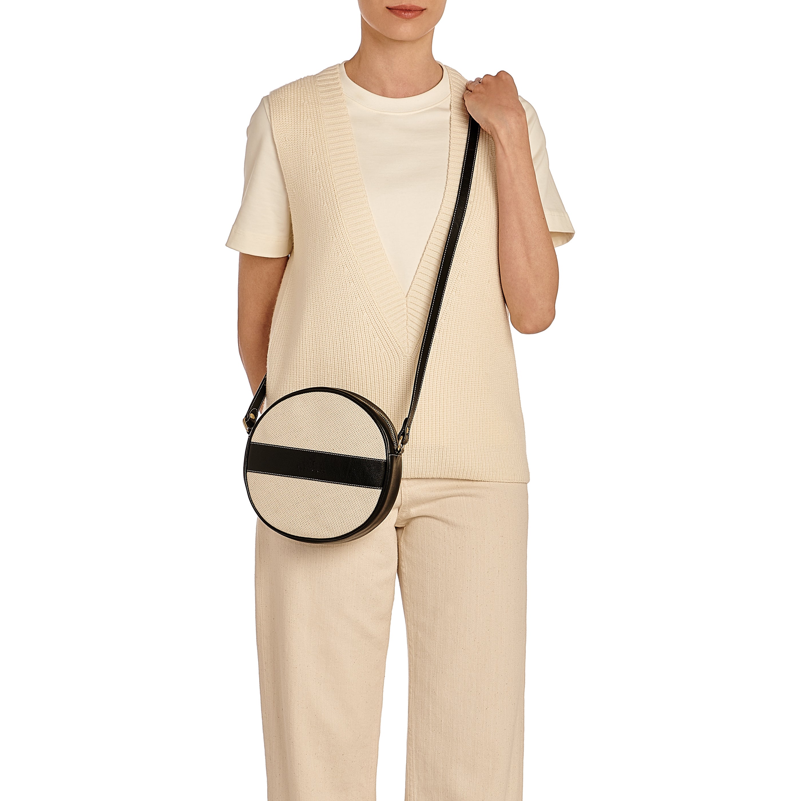 Marini | Women's crossbody bag in fabric color natural / black