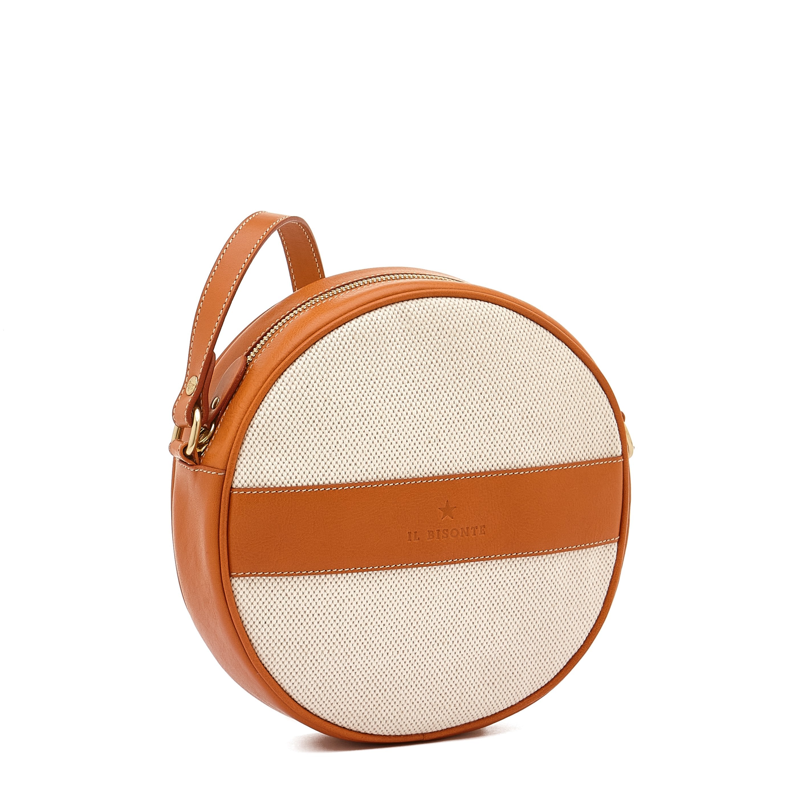 Marini | Sac bandouliere pour femme en tissu couleur naturel /caramel