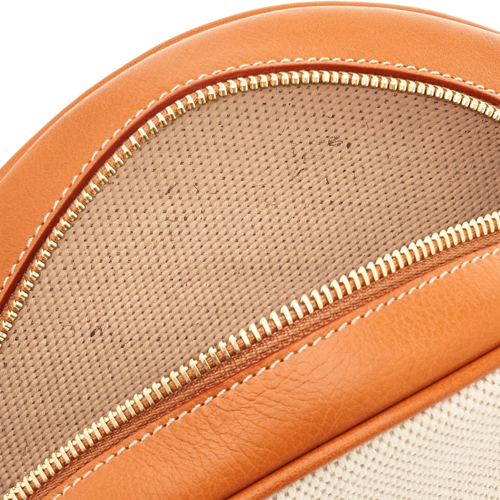 Marini | Sac bandouliere pour femme en tissu couleur naturel /caramel