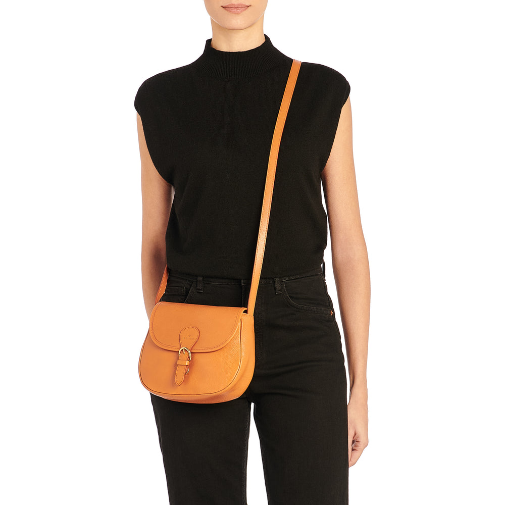 Novecento | Sac bandouliere pour femme en cuir couleur caramel