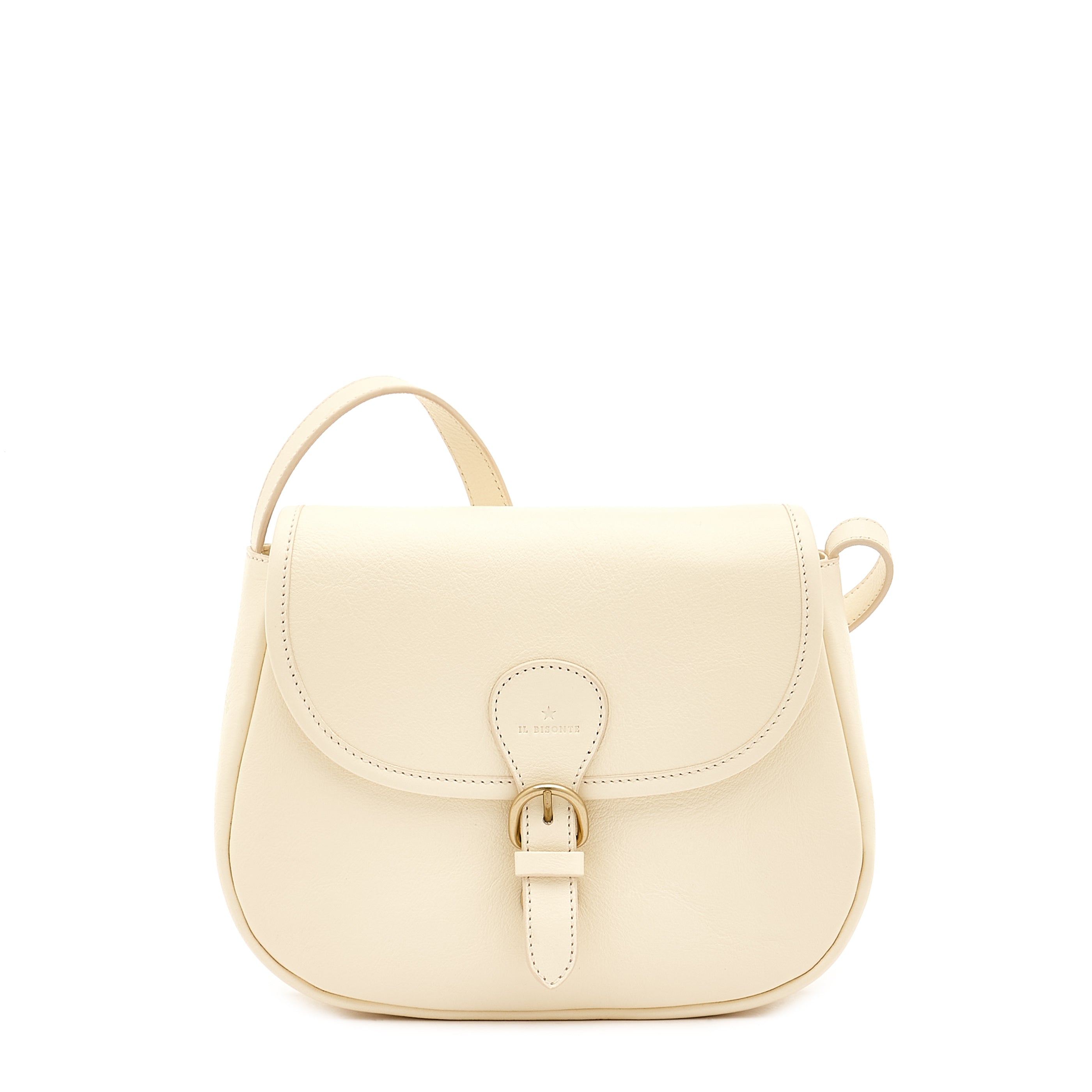 Novecento | Women's crossbody bag in leather color white