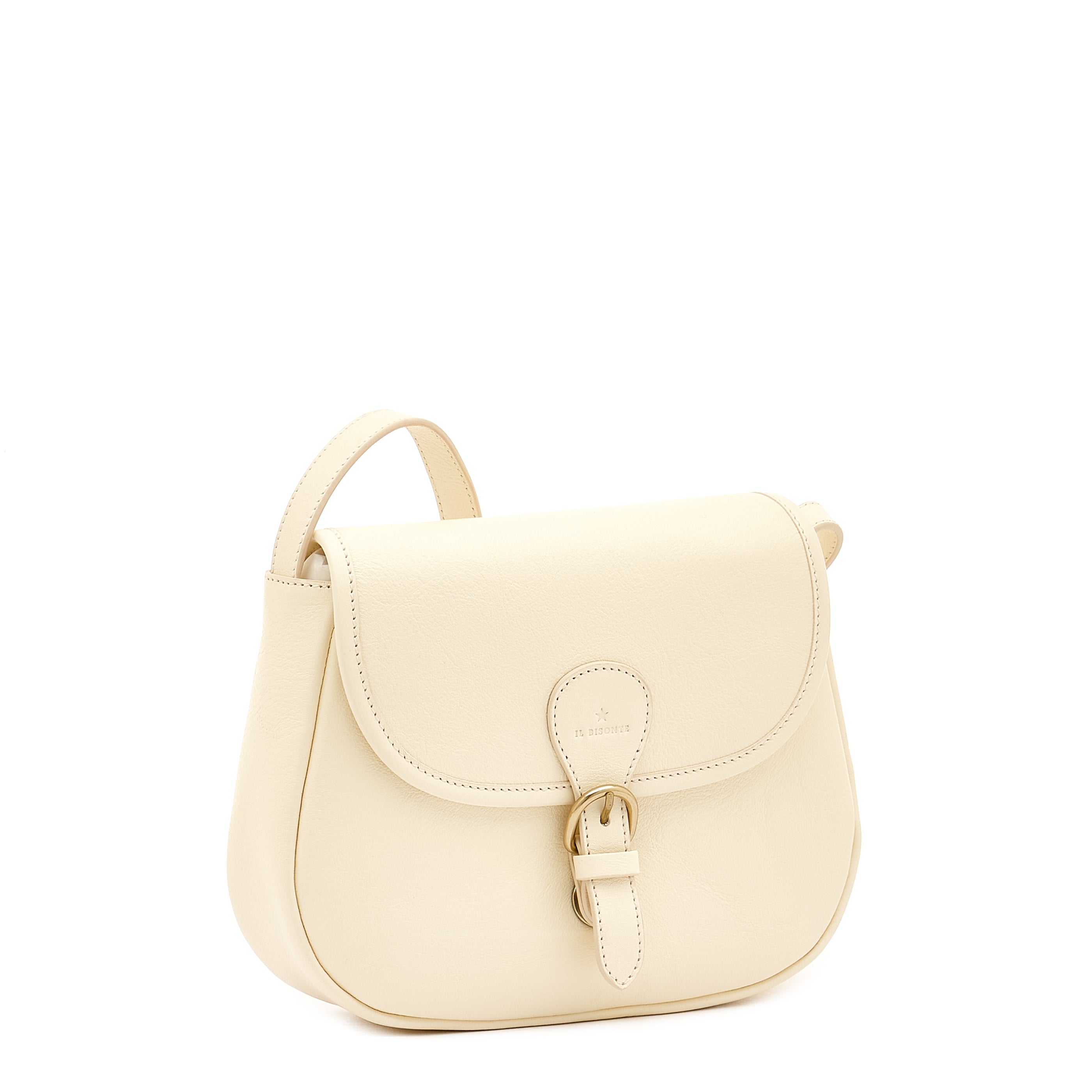 Novecento | Women's crossbody bag in leather color white