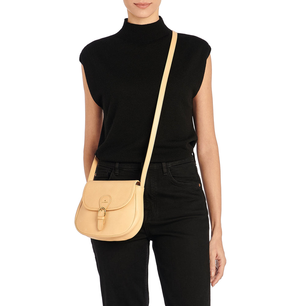 Novecento | Sac bandouliere pour femme en cuir couleur naturel
