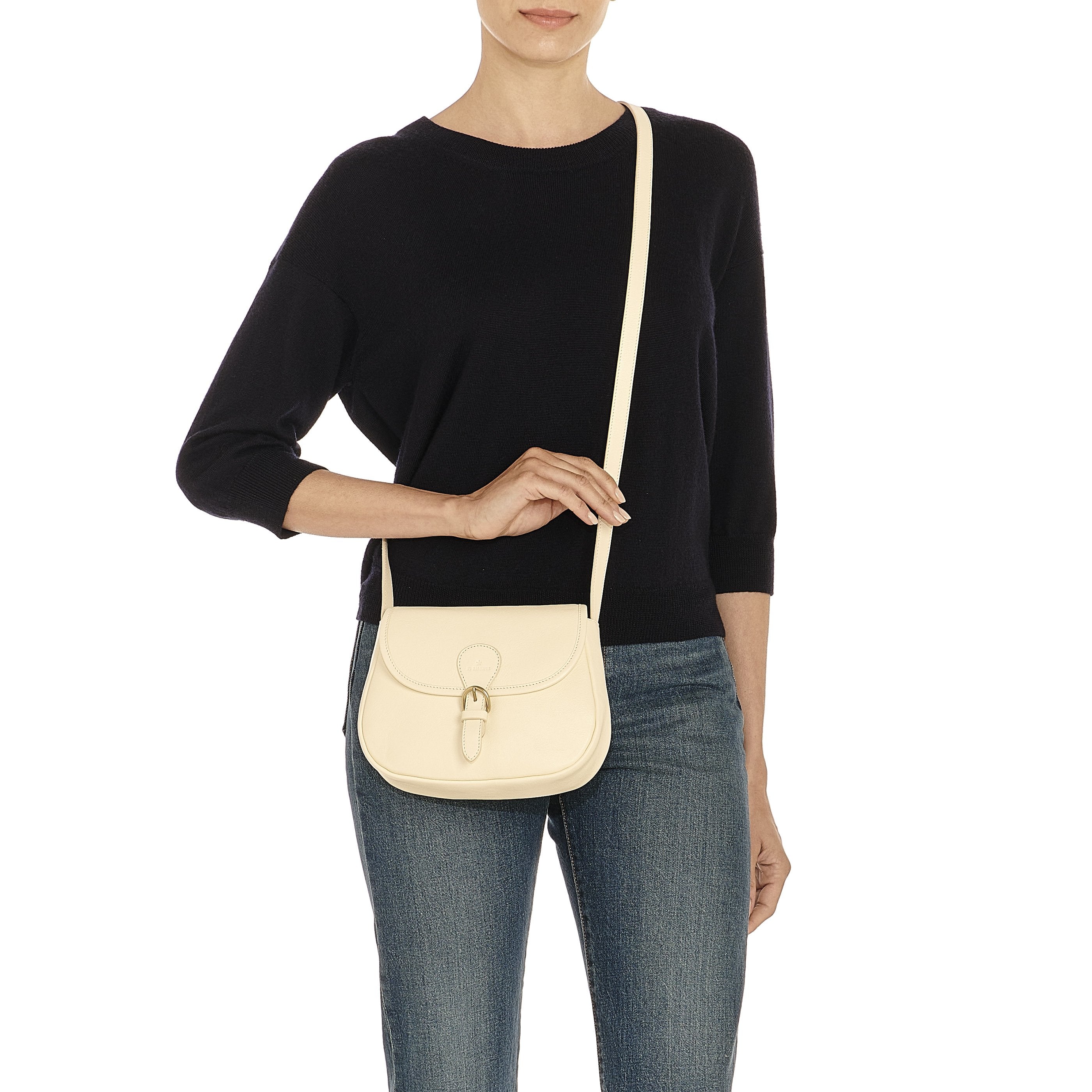 Novecento | Sac bandouliere pour femme en cuir couleur blanc