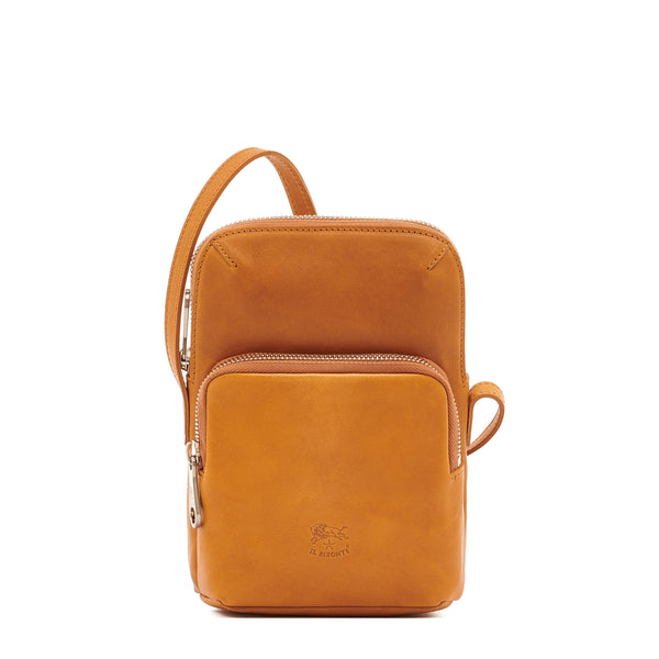 Duccio | Men's crossbody bag in vintage leather color natural