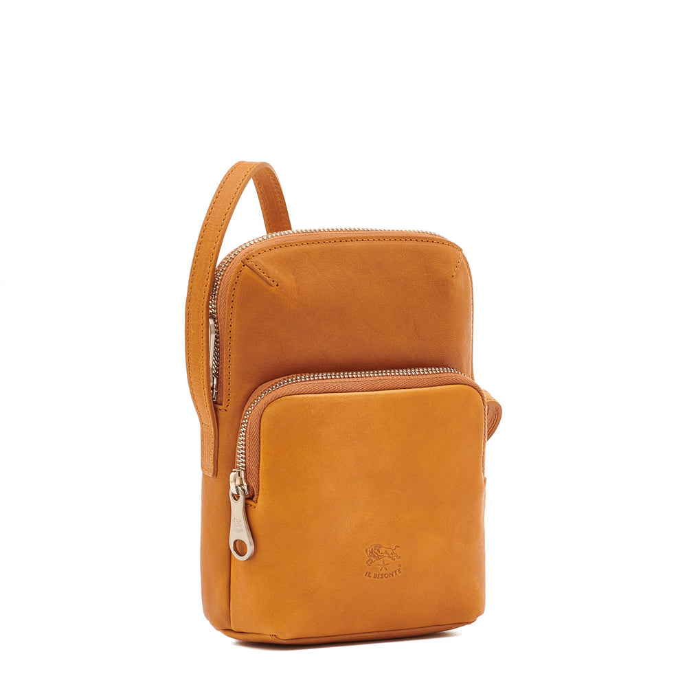 Duccio | Borsa a tracolla da uomo in pelle invecchiata colore naturale