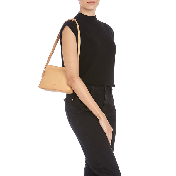 Tessa | Women's crossbody bag in leather color natural