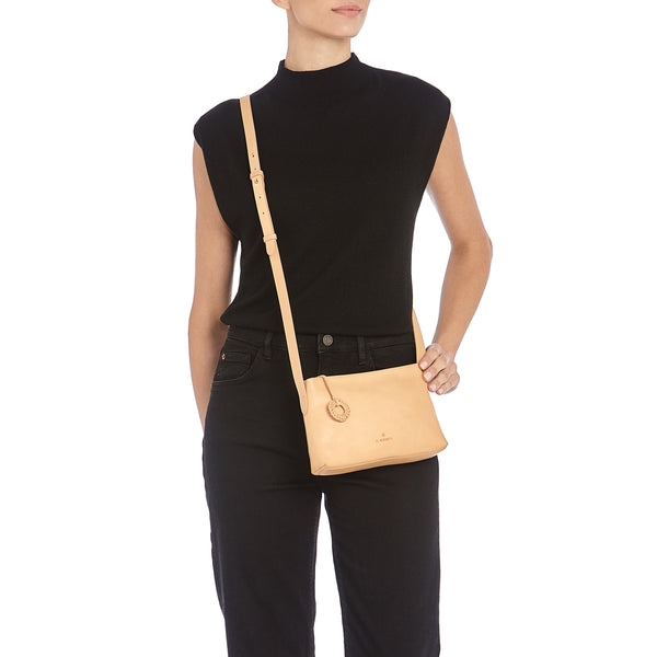 Tessa | Women's crossbody bag in leather color natural