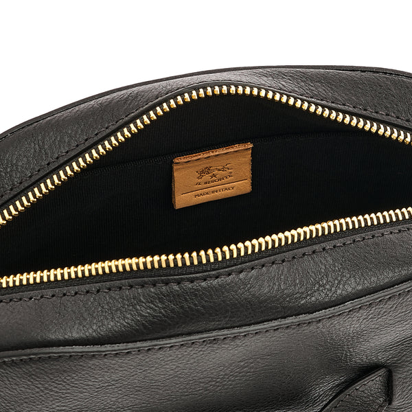 Elisa | Sac bandouliere pour femme en cuir couleur noir