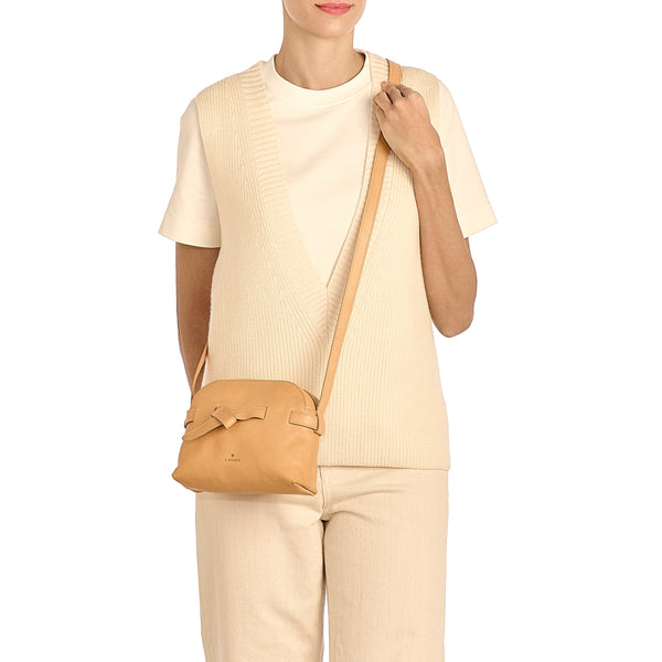 Elisa | Sac bandouliere pour femme en cuir couleur naturel