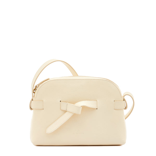 Elisa | Women's crossbody bag in leather color white