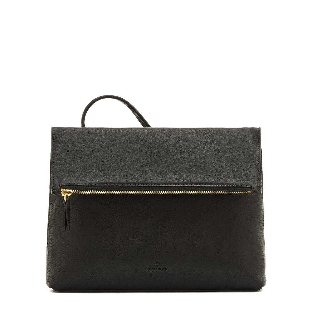 Anna | Women's crossbody bag in vintage leather color black