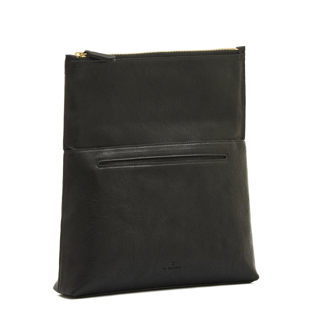 Anna | Women's crossbody bag in vintage leather color black