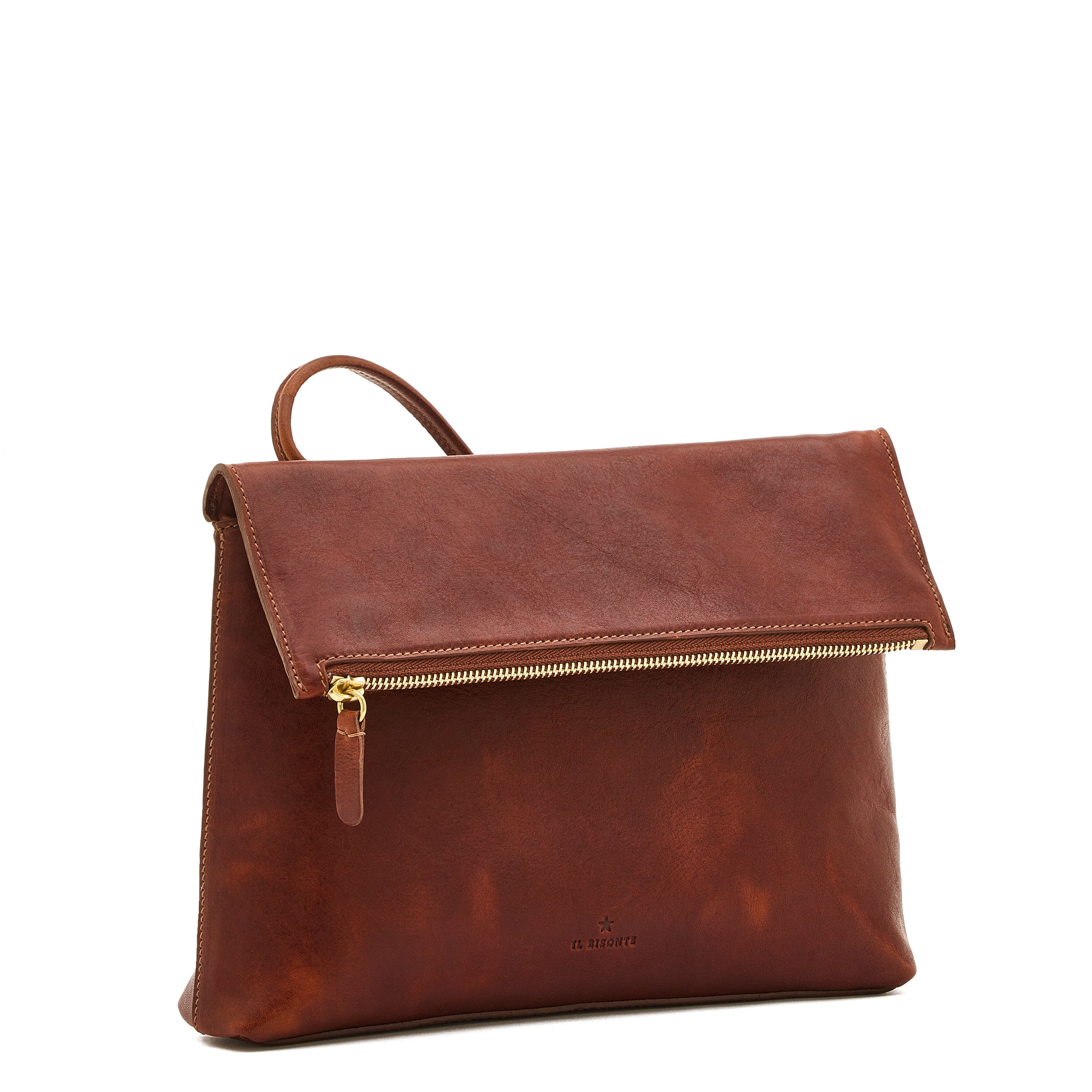 Anna | Women's crossbody bag in vintage leather color sepia