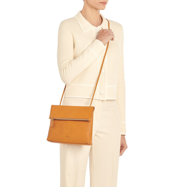 Anna | Women's crossbody bag in vintage leather color natural