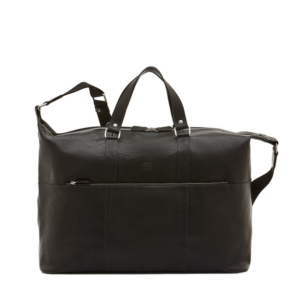 Oriuolo | Borsa da viaggio da uomo in pelle invecchiata colore nero