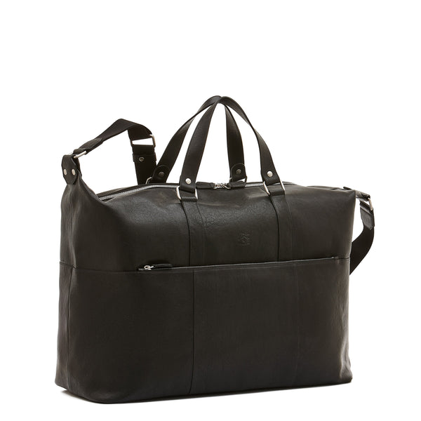 Oriuolo | Borsa da viaggio da uomo in pelle invecchiata colore nero