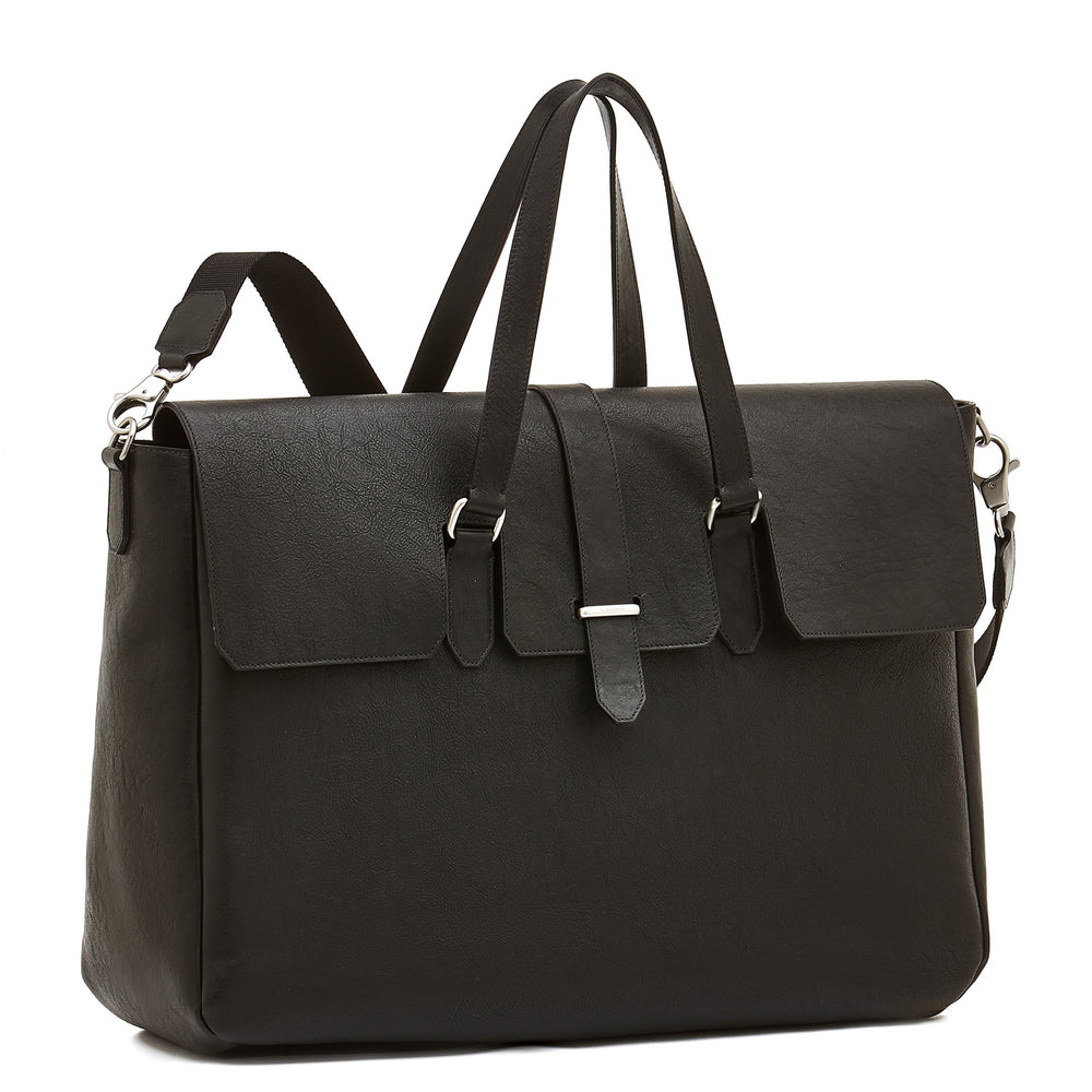 Belfiore | Men's travel bag in vintage leather color black