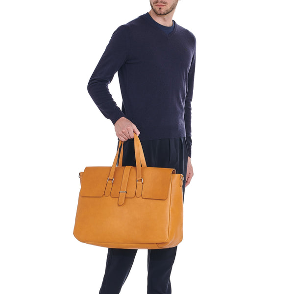 Belfiore | Sac voyage pour homme en cuir vintage couleur naturel