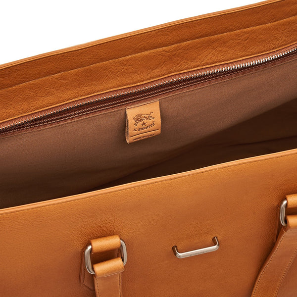 Belfiore | Sac voyage pour homme en cuir vintage couleur naturel