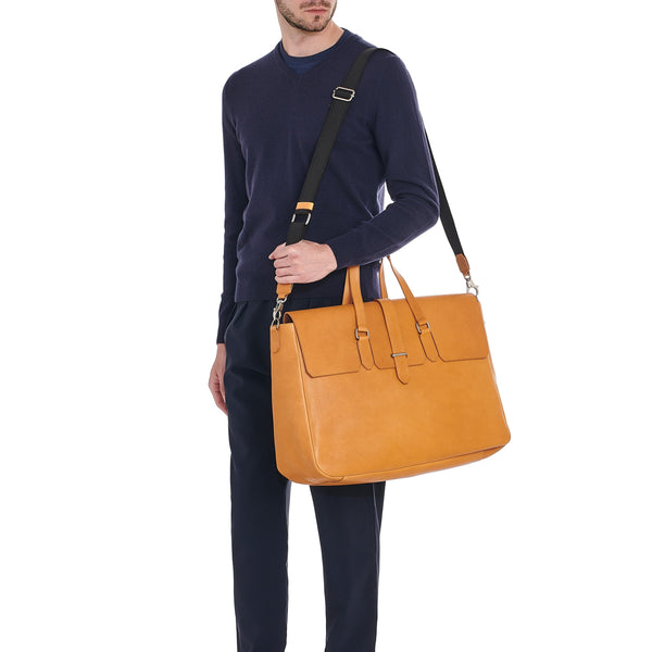 Belfiore | Sac voyage pour homme en cuir vintage couleur naturel