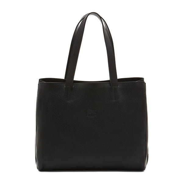 Opale | Women's shoulder bag in leather color black