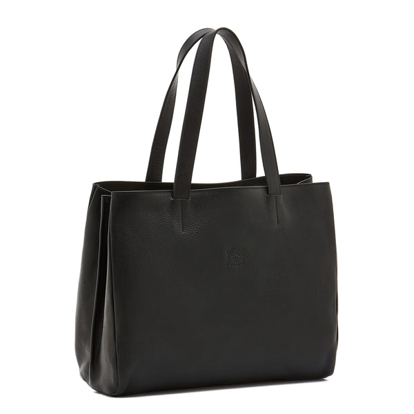 Opale | Women's shoulder bag in leather color black