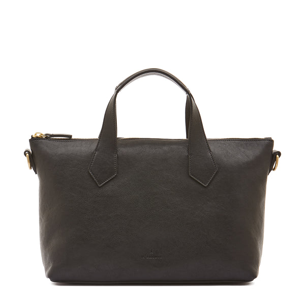 Le laudi | Sac a main pour femme en cuir vintage couleur noir