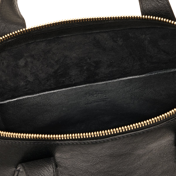 Le laudi | Sac a main pour femme en cuir vintage couleur noir