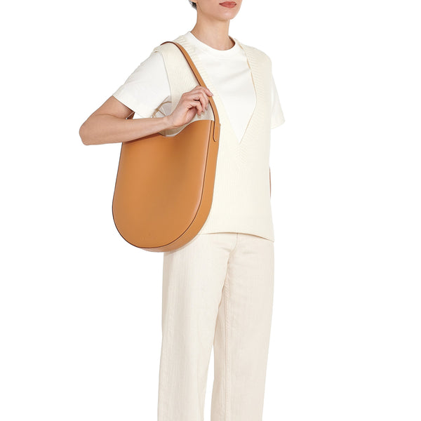 Roseto | Women's hobo in leather color natural