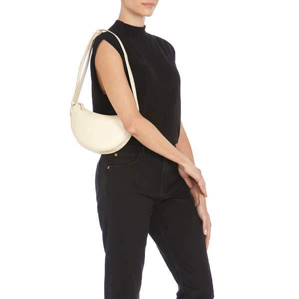 Oliveta | Women's hobo in leather color white