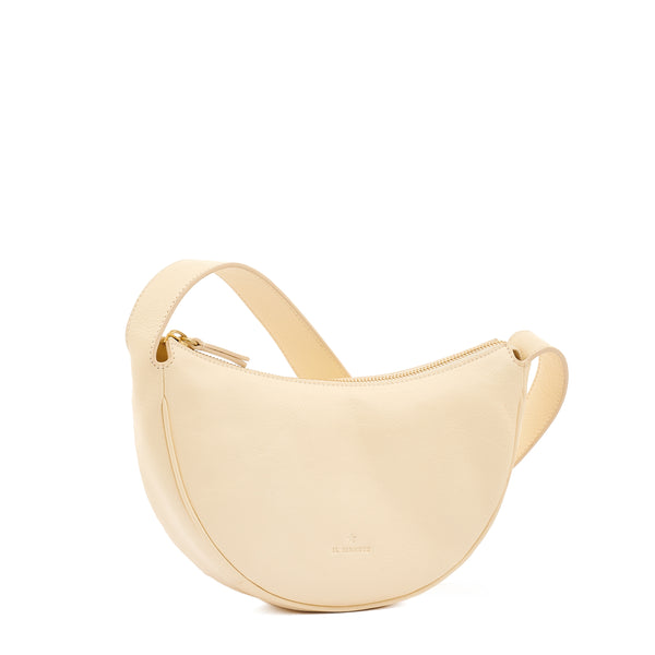 Oliveta | Hobo pour femme en cuir couleur blanc