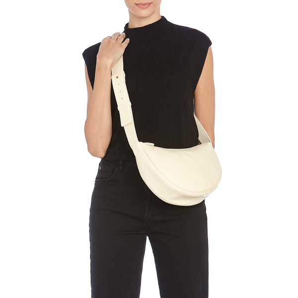 Oliveta | Women's hobo in leather color white