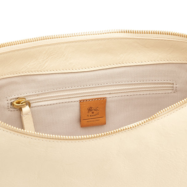 Oliveta | Hobo pour femme en cuir couleur blanc