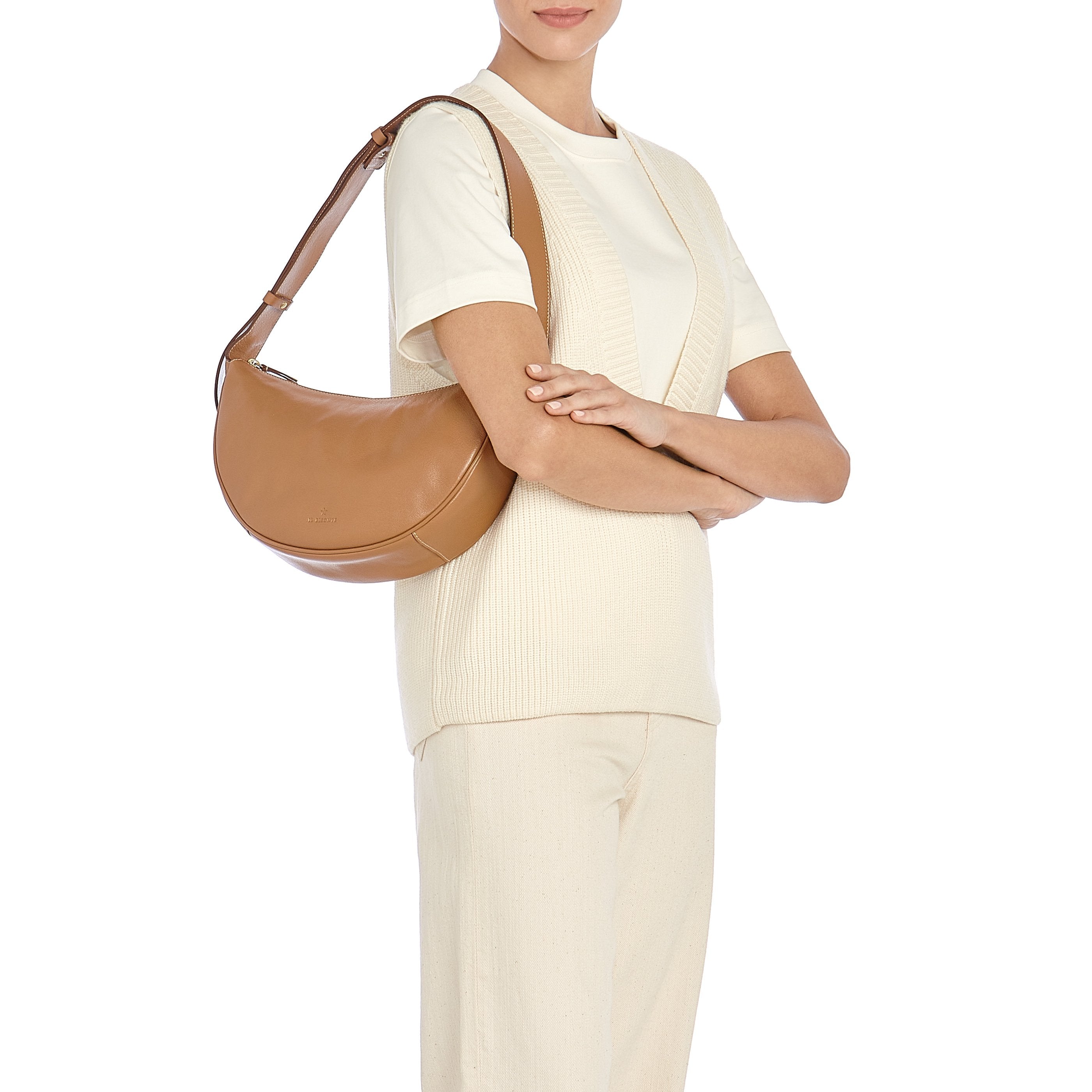 Oliveta | Hobo da donna in pelle colore gianduia