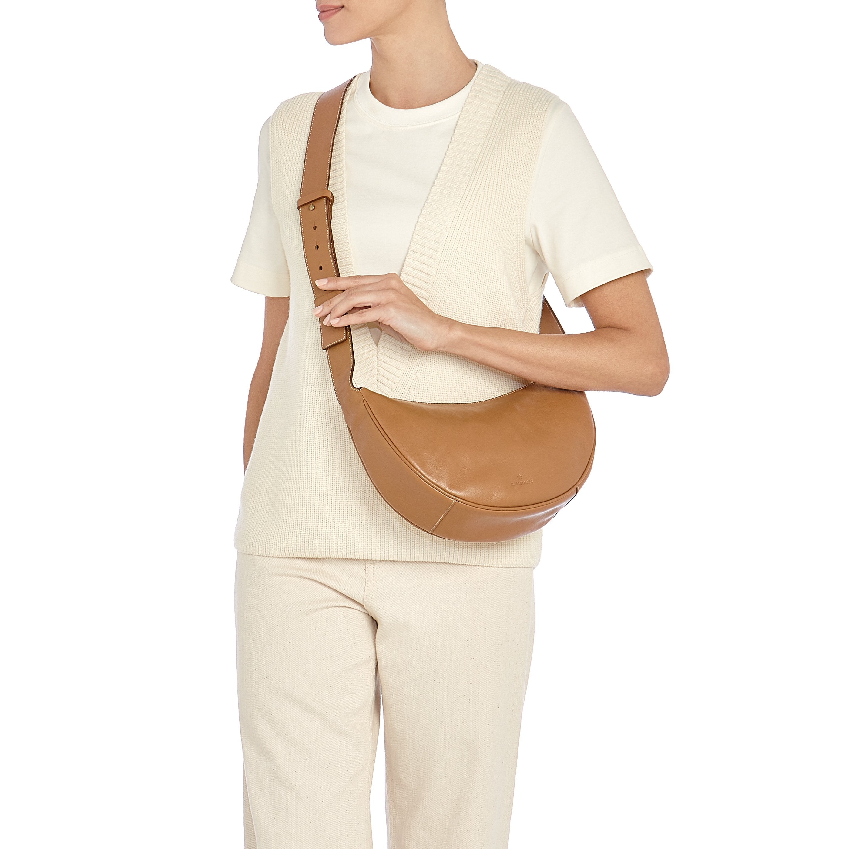 Oliveta | Hobo da donna in pelle colore gianduia