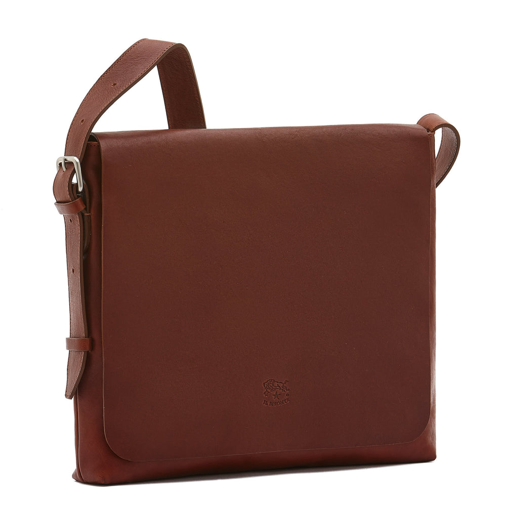 Brolio | Men's messenger in vintage leather color sepia