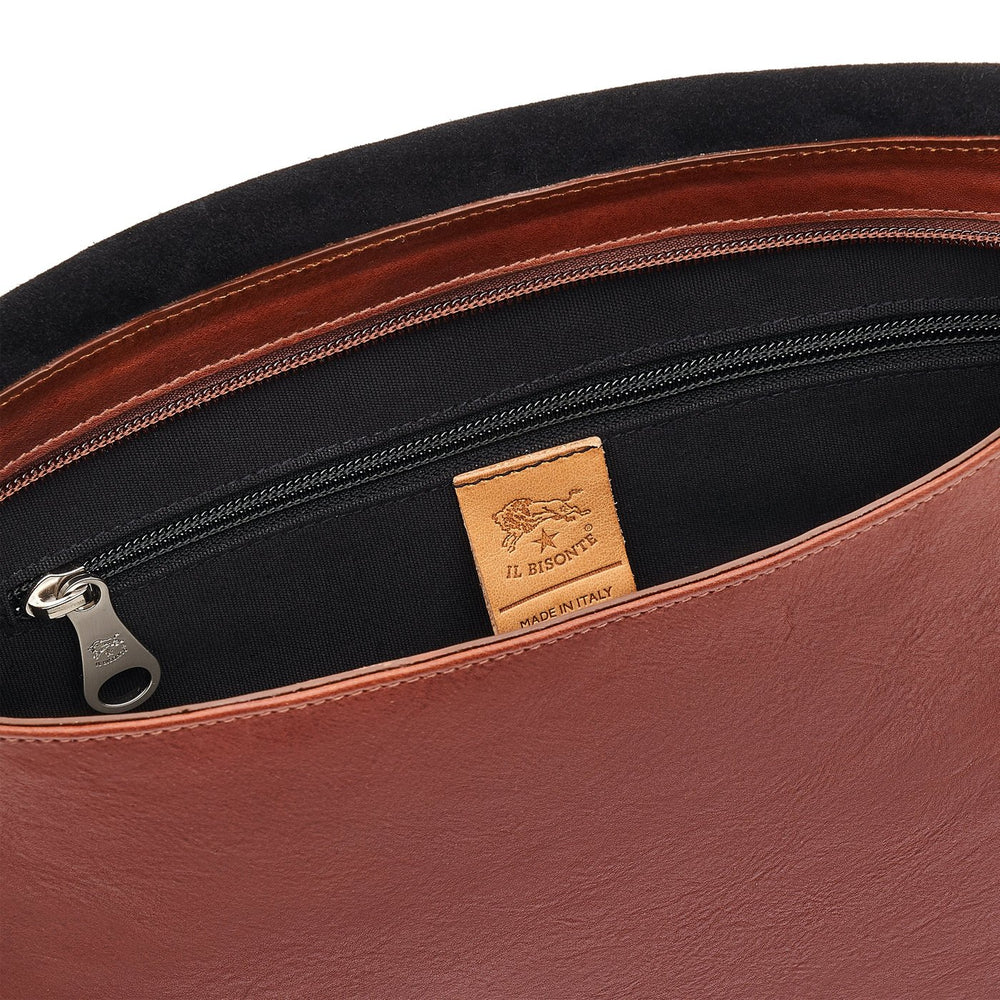 Brolio | Men's messenger in vintage leather color sepia