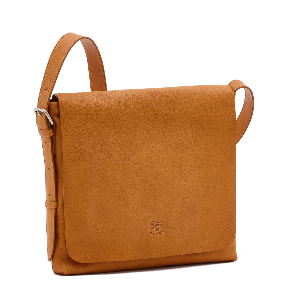 Brolio | Men's messenger in vintage leather color natural