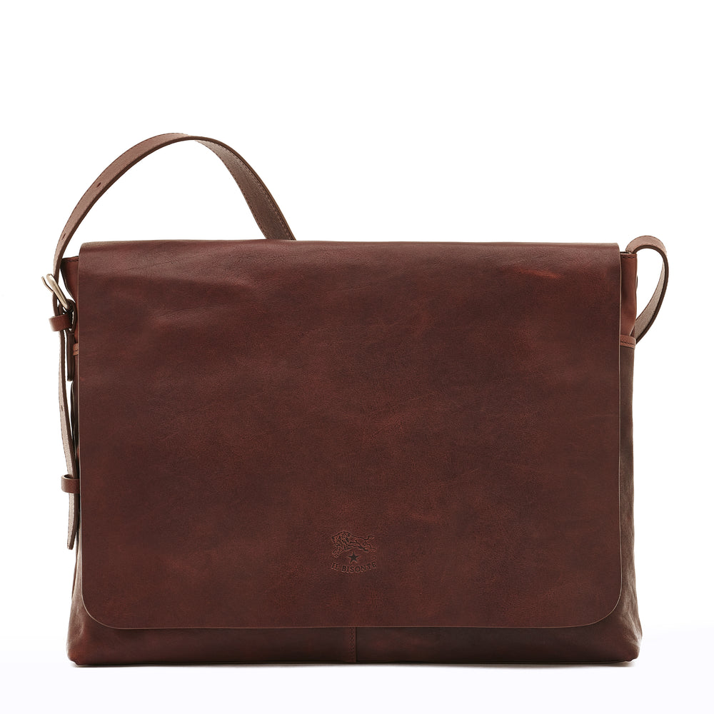 Brolio | Men's messenger in vintage leather color coffee