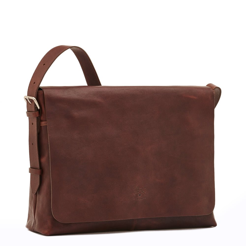 Brolio | Men's messenger in vintage leather color coffee