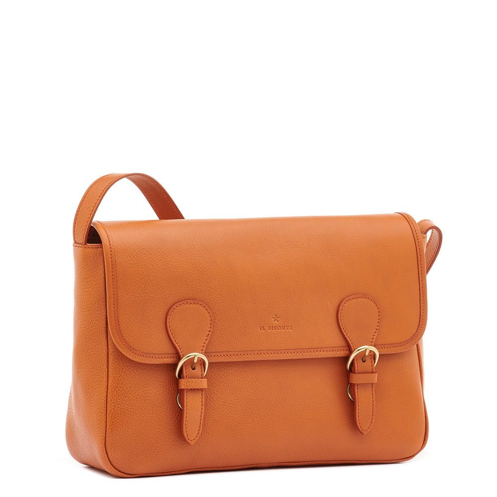 Novecento | Women's messenger in leather color caramel