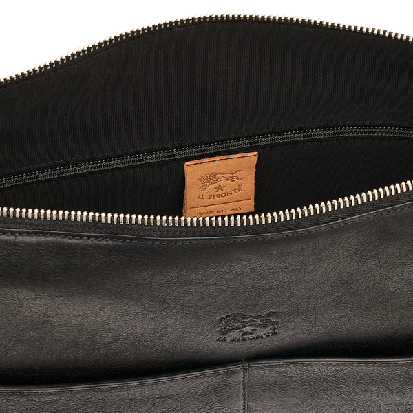 Galileo | Men's messenger in vintage leather color black