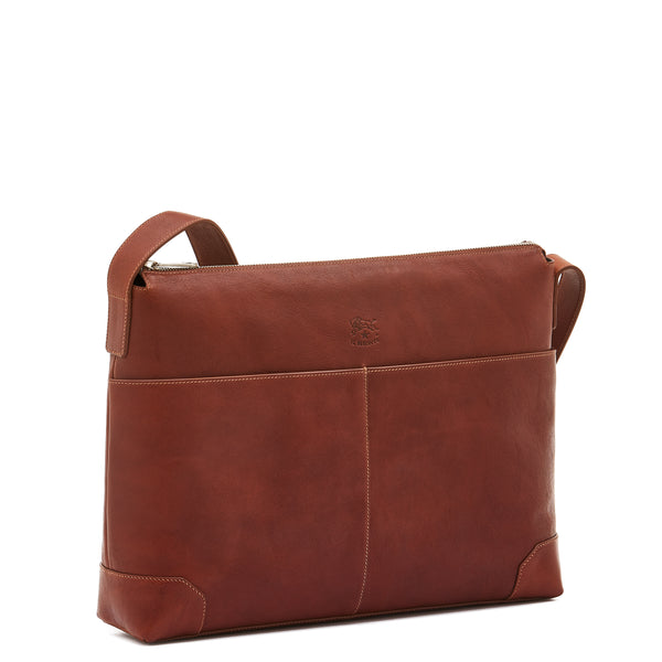 Galileo | Sac messenger pour homme en cuir vintage couleur sépia