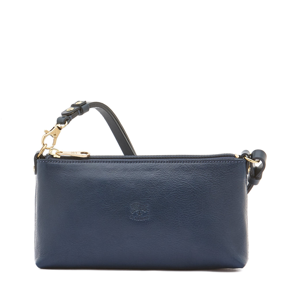Salina | Women's shoulder bag in leather color blue