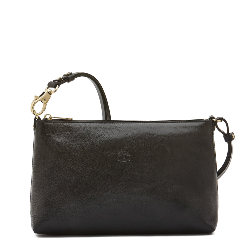 Salina | Women's shoulder bag in leather color black